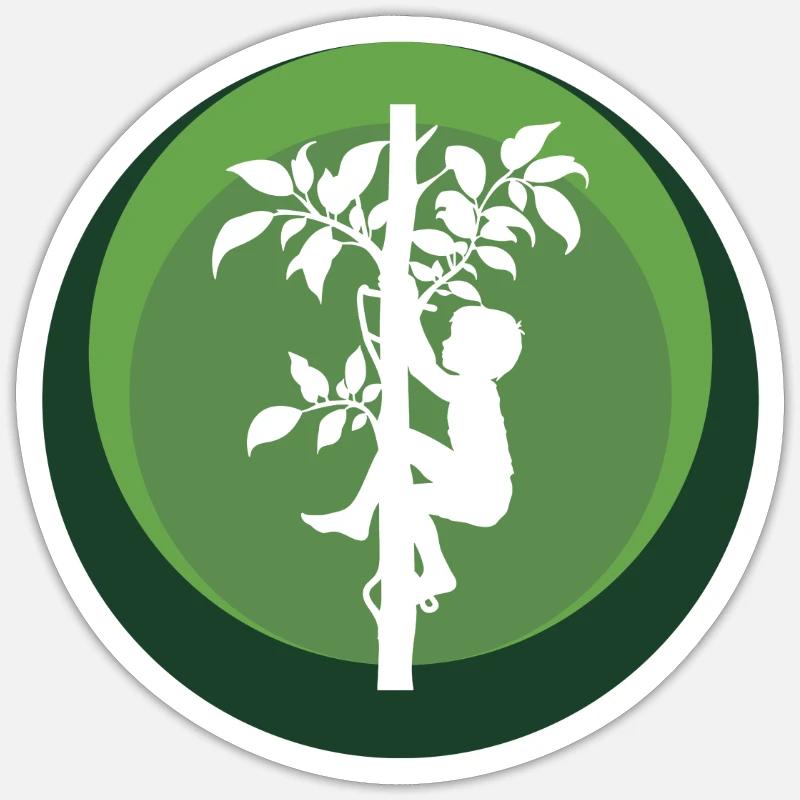 Tree Climbing Equipment - Sticker size S (10 x 10 cm) - white matte