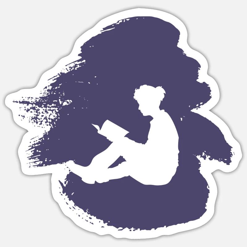 Book Novel Author Sticker size S (10 x 10 cm)