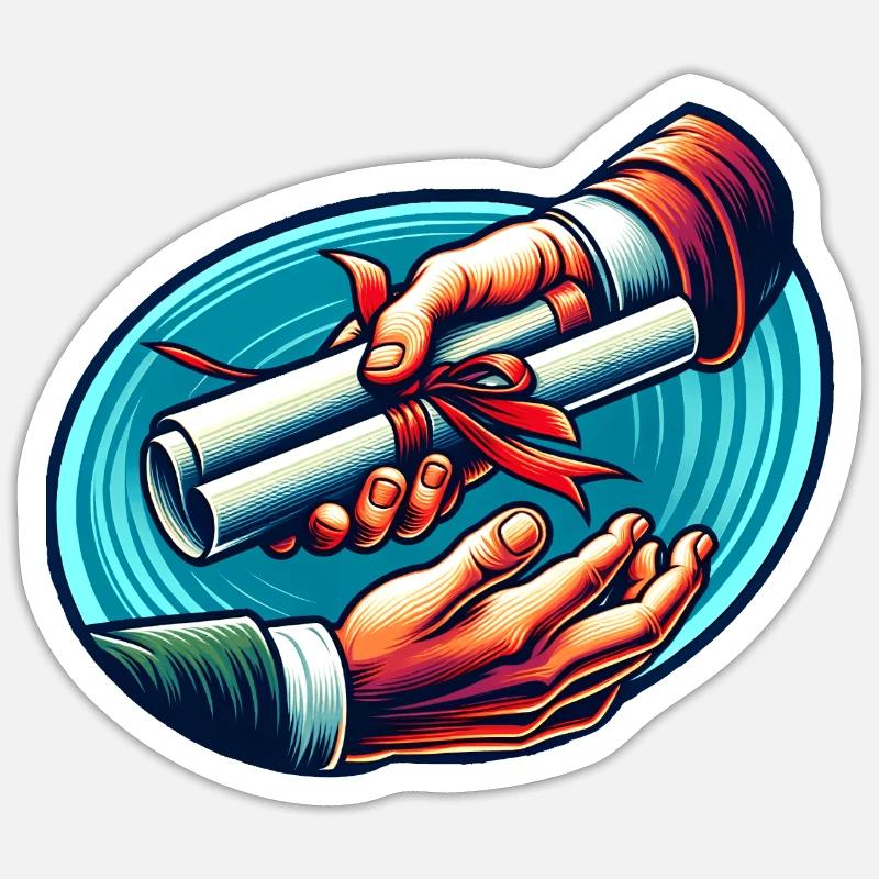 Abschluss - Sticker Größe S (10 x 10 cm) - Mattweiß