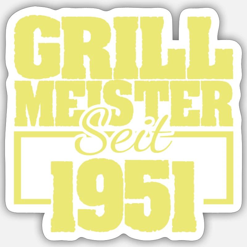 1951 - Sticker Größe S (10 x 10 cm) - Mattweiß
