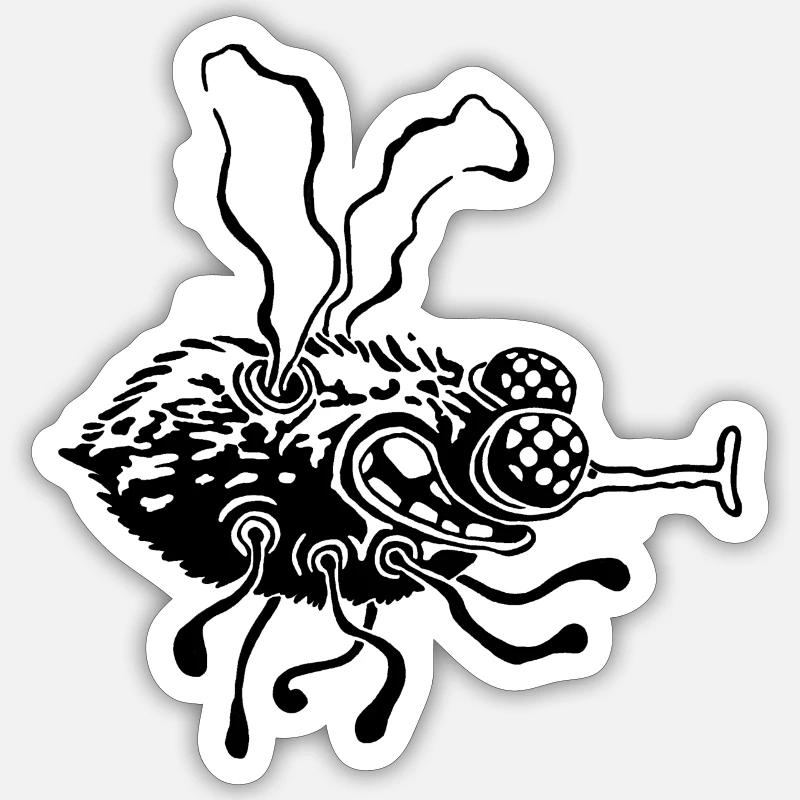 Dicker Brummer - Sticker Größe S (10 x 10 cm) - Mattweiß