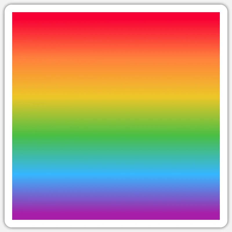 LGBTQ Pride rainbow gradient - Sticker size S (10 x 10 cm) - white matte