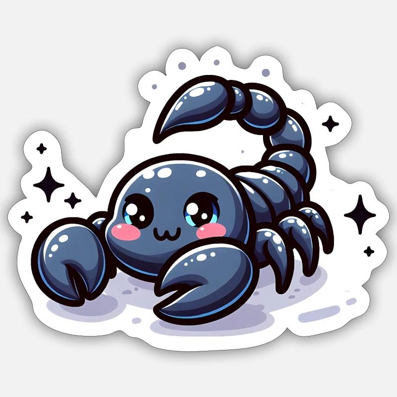 Scorpion - Sticker taille S (10 x 10 cm) - blanc mat