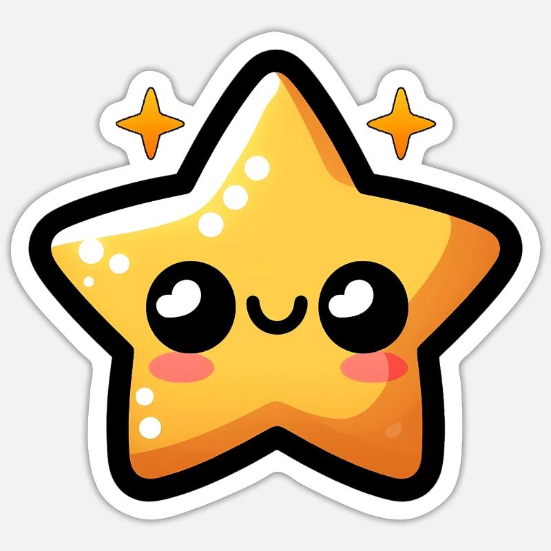 Stern #2 - Sticker Größe S (10 x 10 cm) - Mattweiß