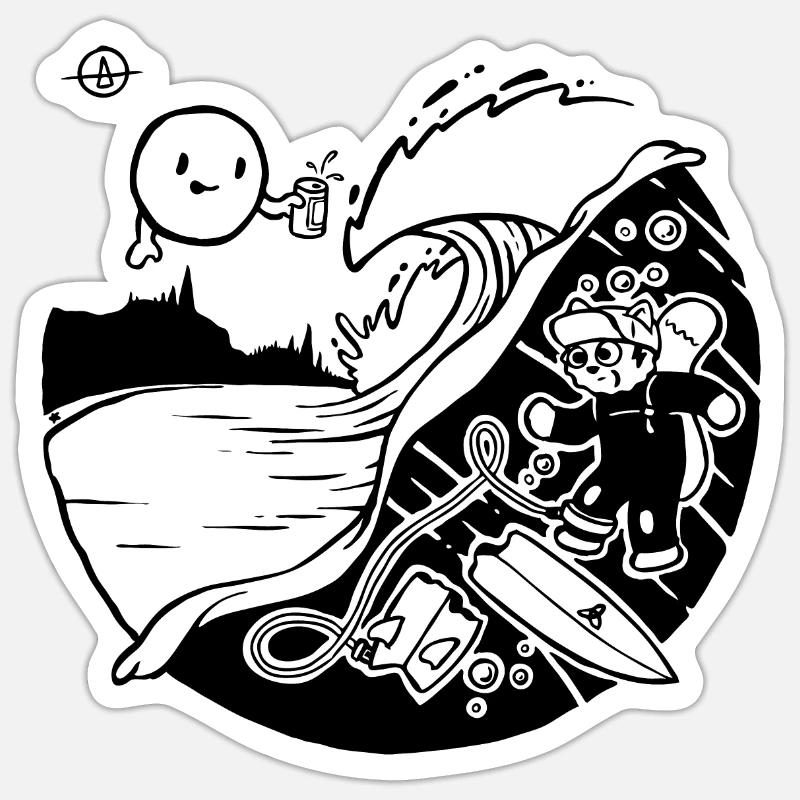 Chat d’effacement Sticker taille S (10 x 10 cm)