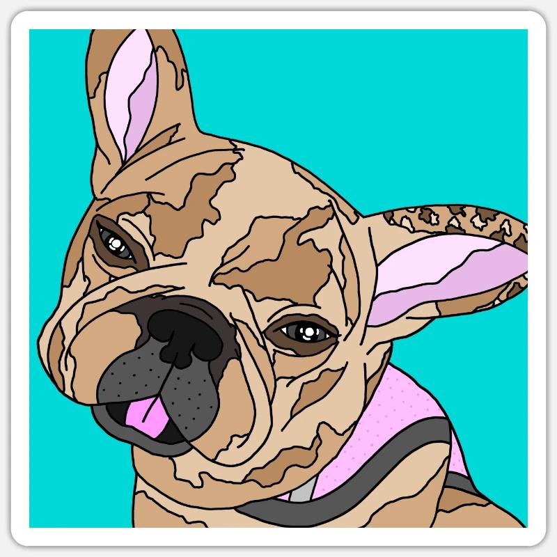 Frenchie abstract Sticker size S (10 x 10 cm)