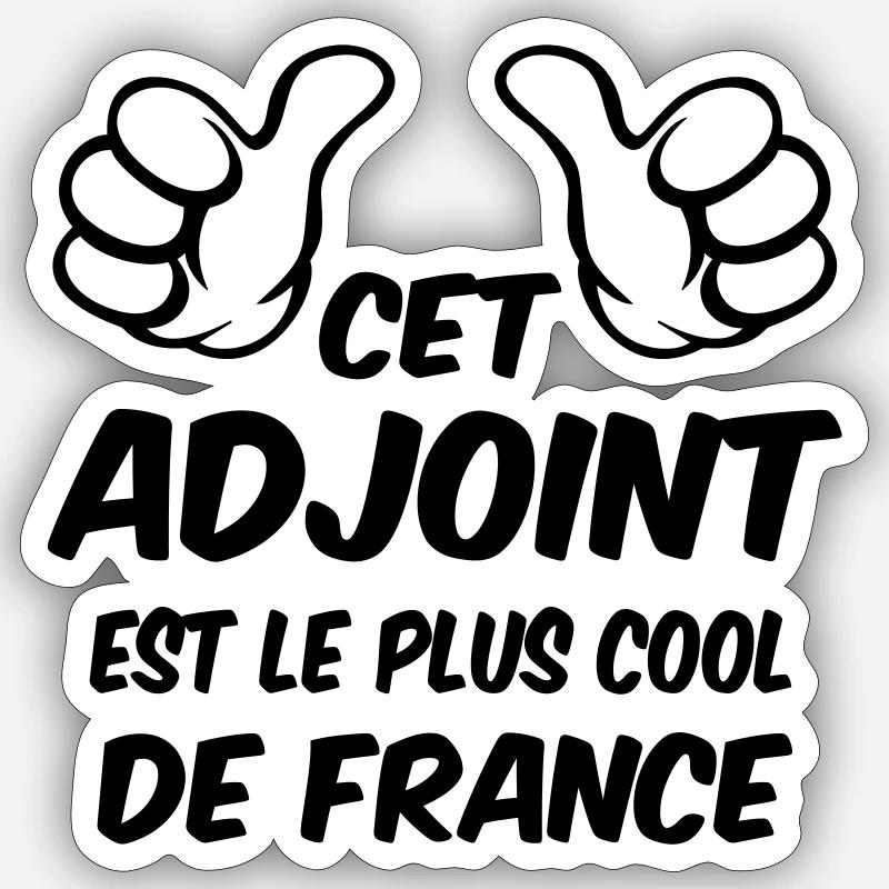 MEILLEUR ADJOINT - Sticker taille S (10 x 10 cm) - blanc mat