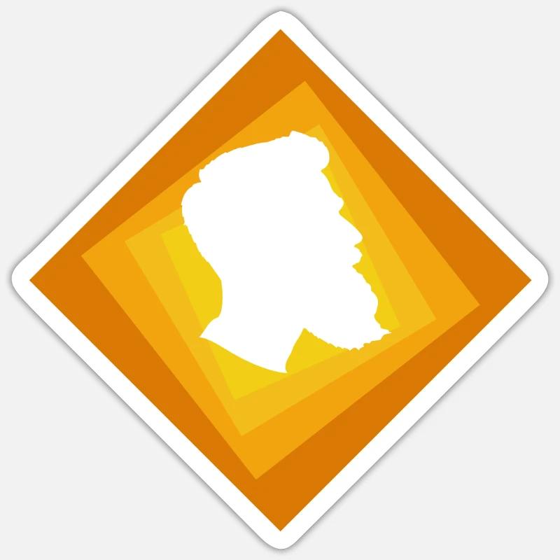 Bart Hipster Schnurrbart Sticker Größe S (10 x 10 cm)