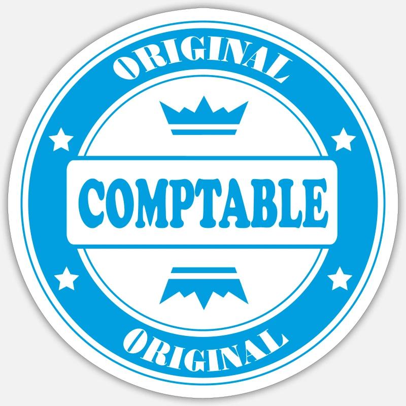 ORIGINAL COMPTABLE - Sticker taille S (10 x 10 cm) - blanc mat