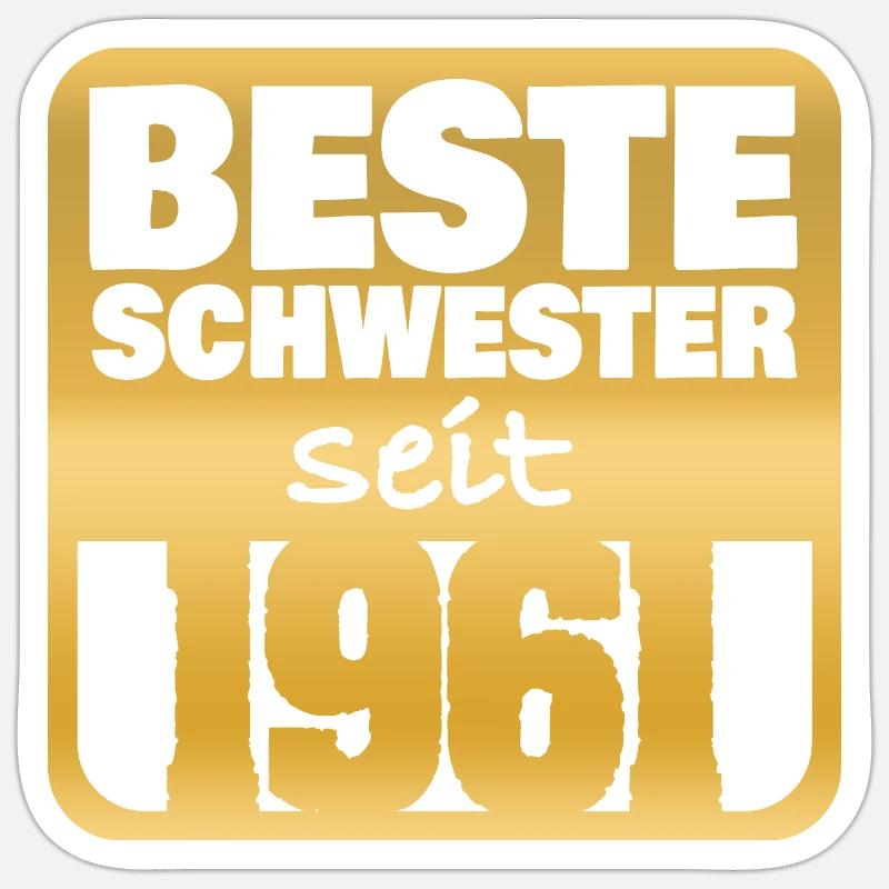 1961 - Sticker Größe S (10 x 10 cm) - Mattweiß