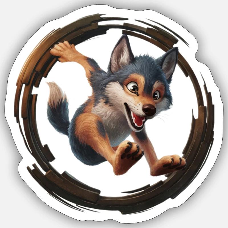 BackgroundEraser 20240608 115018704 smallWolf - Sticker size S (10 x 10 cm) - white matte
