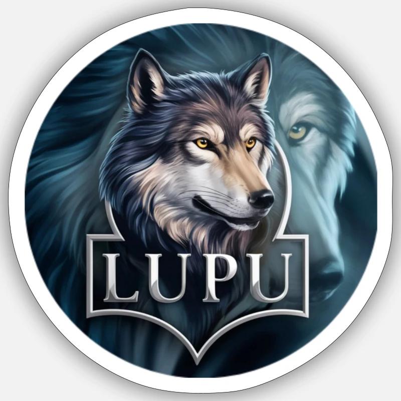 Der Wolf - Sticker Größe S (10 x 10 cm) - Mattweiß
