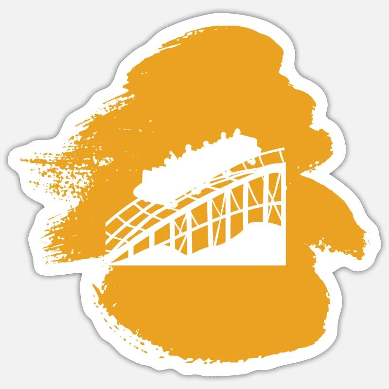 Rummel Lukas Achterbahn - Sticker Größe S (10 x 10 cm) - Mattweiß