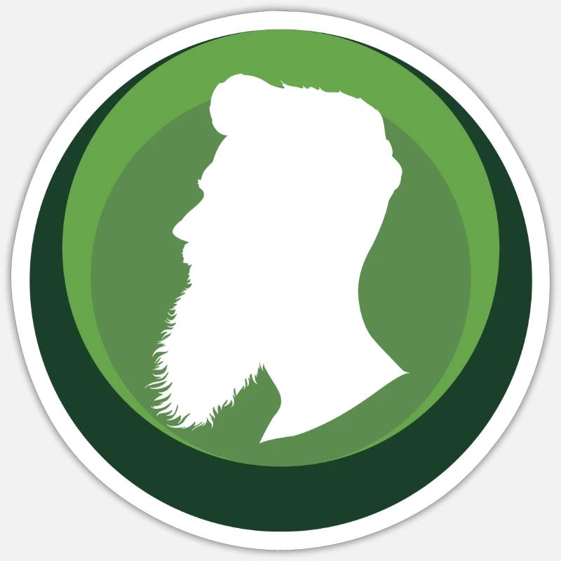 Schnurrbart Bart November Sticker Größe S (10 x 10 cm)