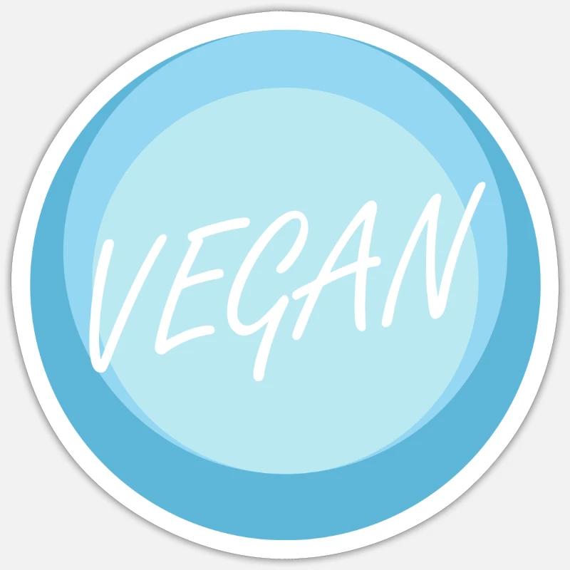 Vegan Plant-Based Dish - Sticker size S (10 x 10 cm) - white matte