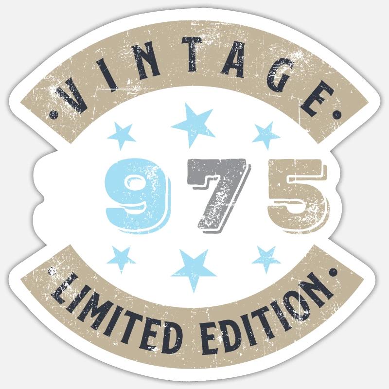 Millésime 1975 - Sticker taille S (10 x 10 cm) - blanc mat