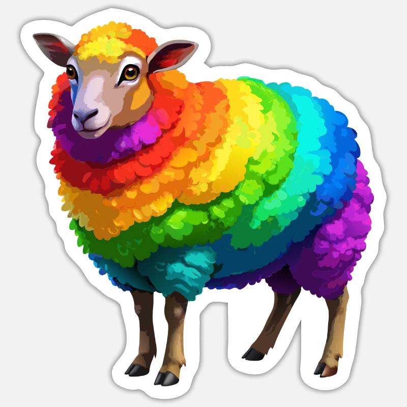 Sheep Pride - Sticker Größe S (10 x 10 cm) - Mattweiß