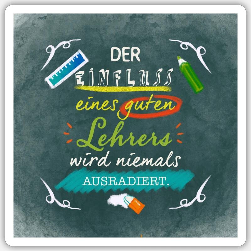 Einfluss eines Lehrers Sticker Größe S (10 x 10 cm)