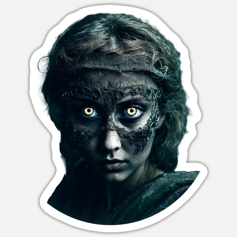 Sinistre - Sticker taille S (10 x 10 cm) - blanc mat