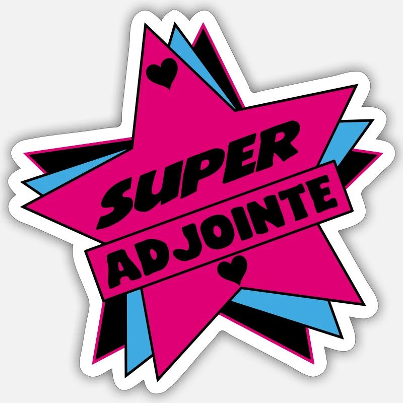 Super ADJOINTE Sticker taille S (10 x 10 cm)