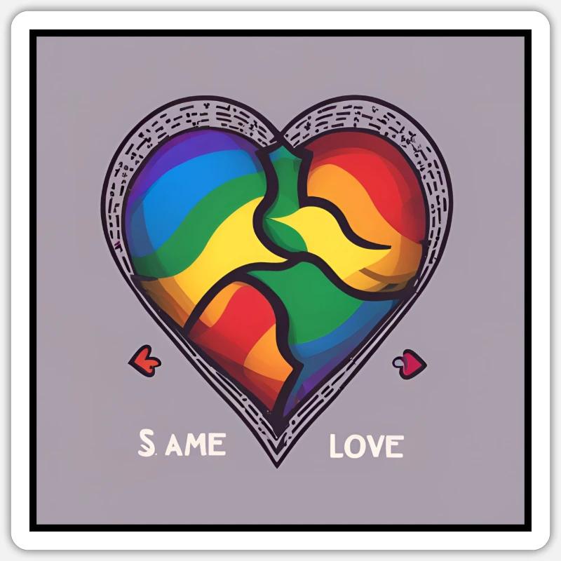 Same Love Sticker size S (10 x 10 cm)