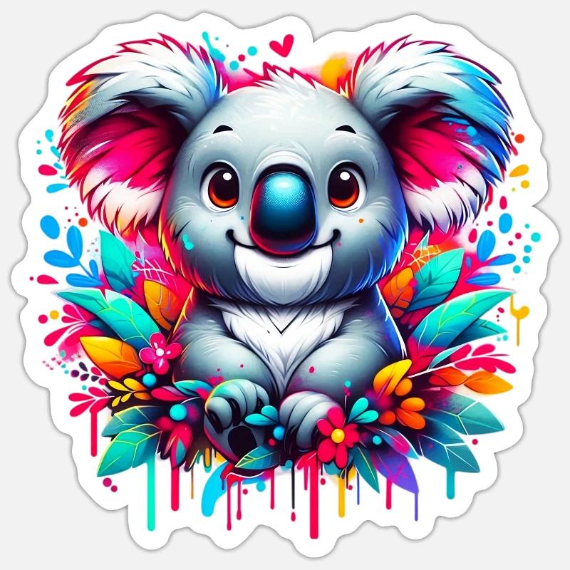 Koala - Sticker size S (10 x 10 cm) - white matte