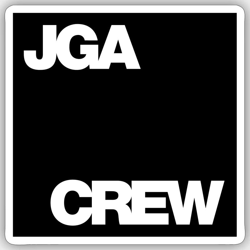 JGA Crew - Emblem - Sticker Größe S (10 x 10 cm) - Mattweiß