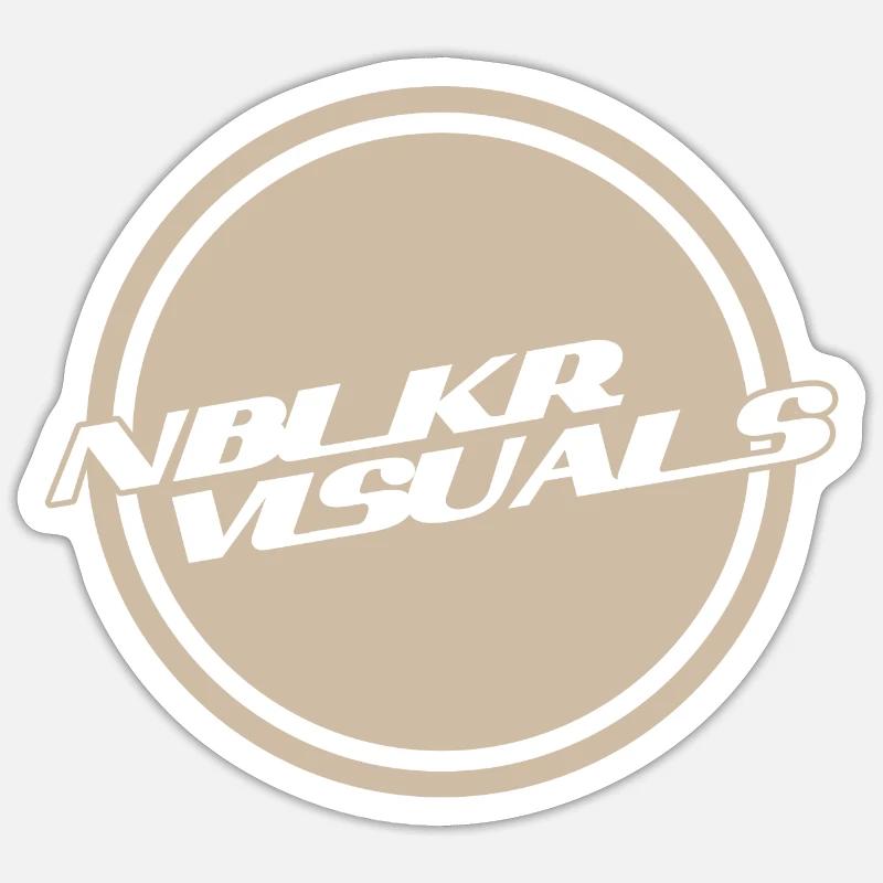 NBLKRVISUALS Retro - Sticker size S (10 x 10 cm) - white matte