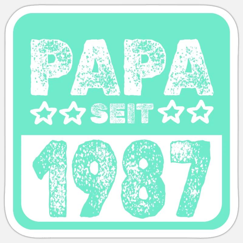 seit 1987 - Sticker Größe S (10 x 10 cm) - Mattweiß