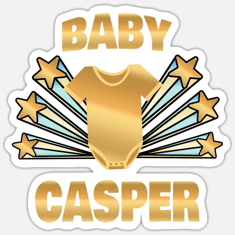 Cadeau pour Casper - Sticker taille S (10 x 10 cm) - blanc mat