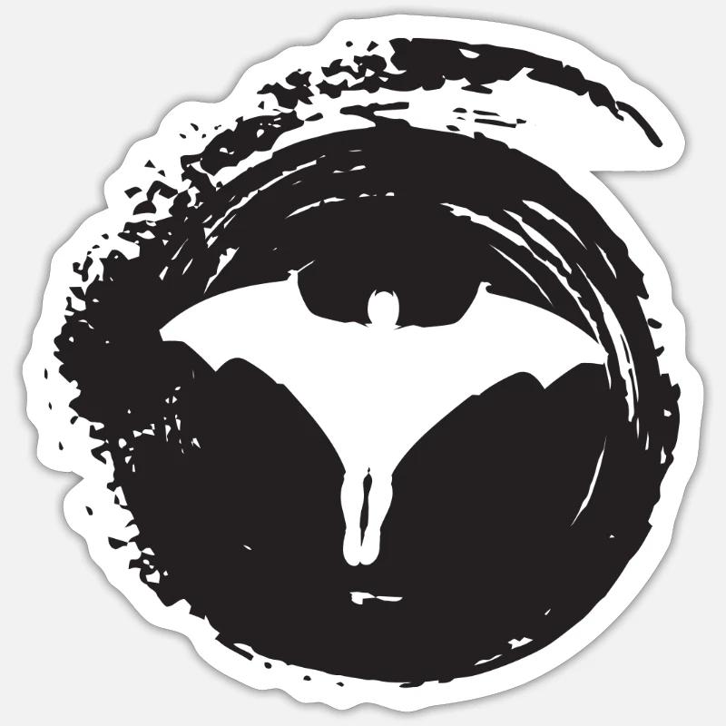 Wingsuit Base Jumping Accident - Sticker size S (10 x 10 cm) - white matte