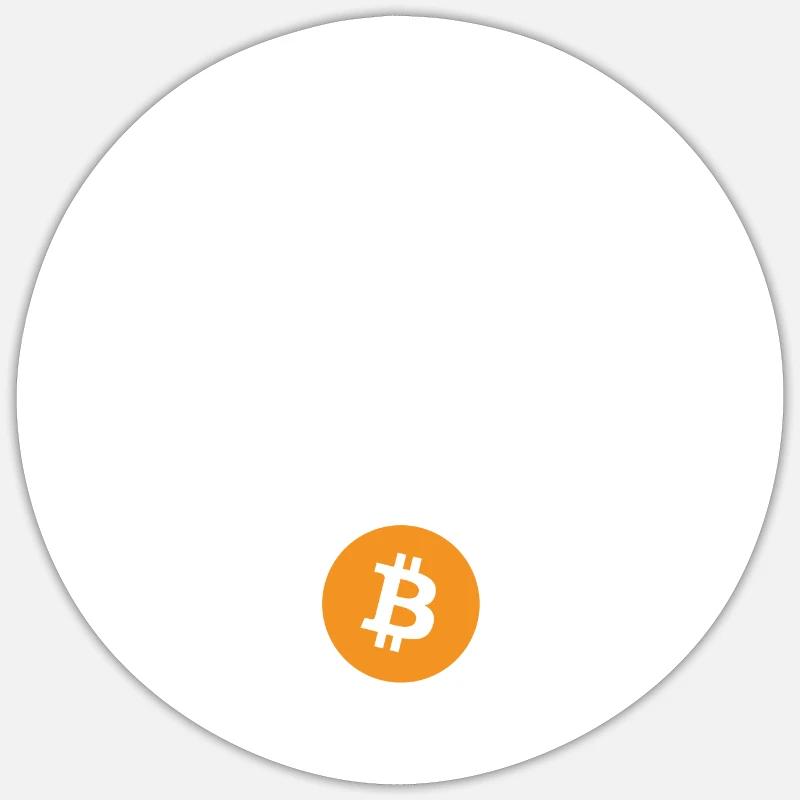 Le bitcoin - Sticker taille S (10 x 10 cm) - blanc mat