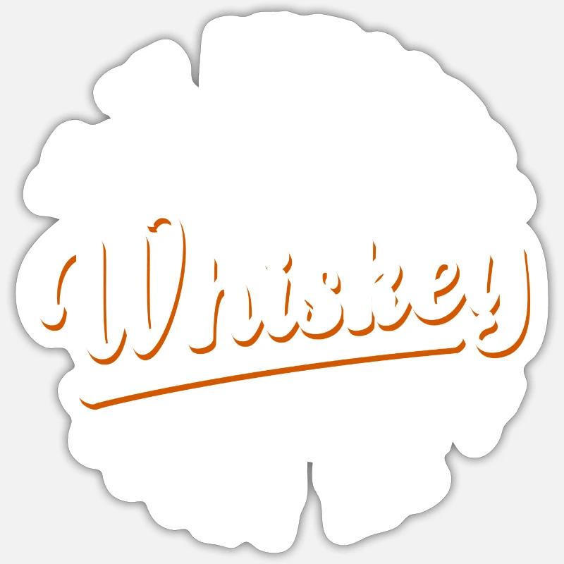 Rum Barkeeper Trinker Rausch - Sticker Größe S (10 x 10 cm) - Mattweiß