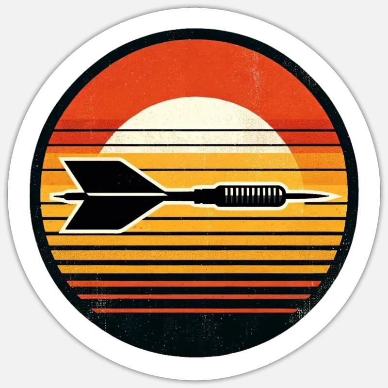 Darts - Sticker Größe S (10 x 10 cm) - Mattweiß