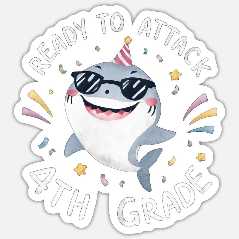 Prêt à attaquer la 4e année Sticker taille S (10 x 10 cm)