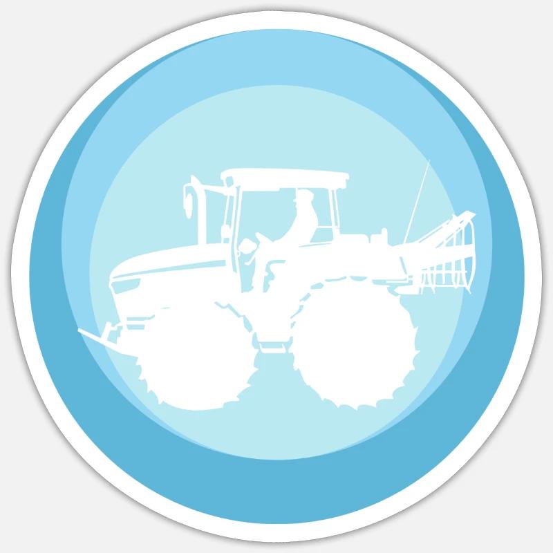 Farmer Moissonneuse-batteuse Farmer Sticker taille S (10 x 10 cm)