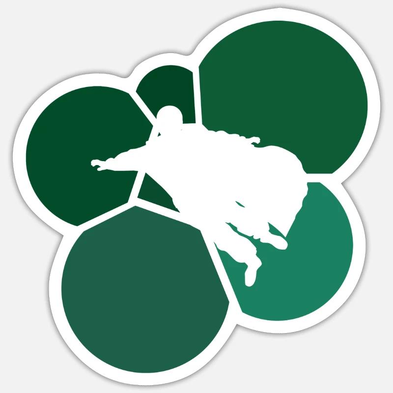 Wingsuit Glide Base Jumping Sticker size S (10 x 10 cm)