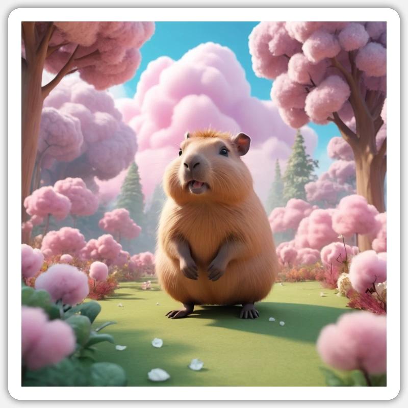 Capybara - Sticker size S (10 x 10 cm) - white matte