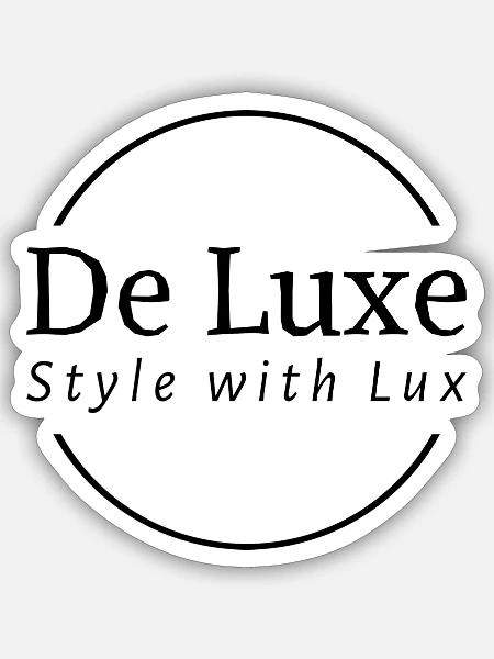 De Luxe - Sticker Größe S (10 x 10 cm) - Mattweiß