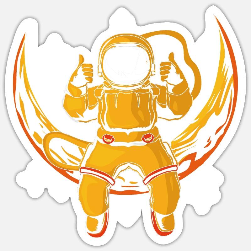 Univers du système solaire - Sticker taille S (10 x 10 cm) - blanc mat