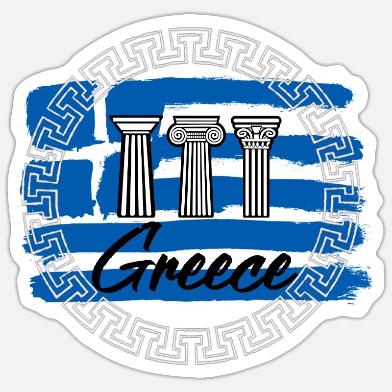 Grèce Sticker taille S (10 x 10 cm)