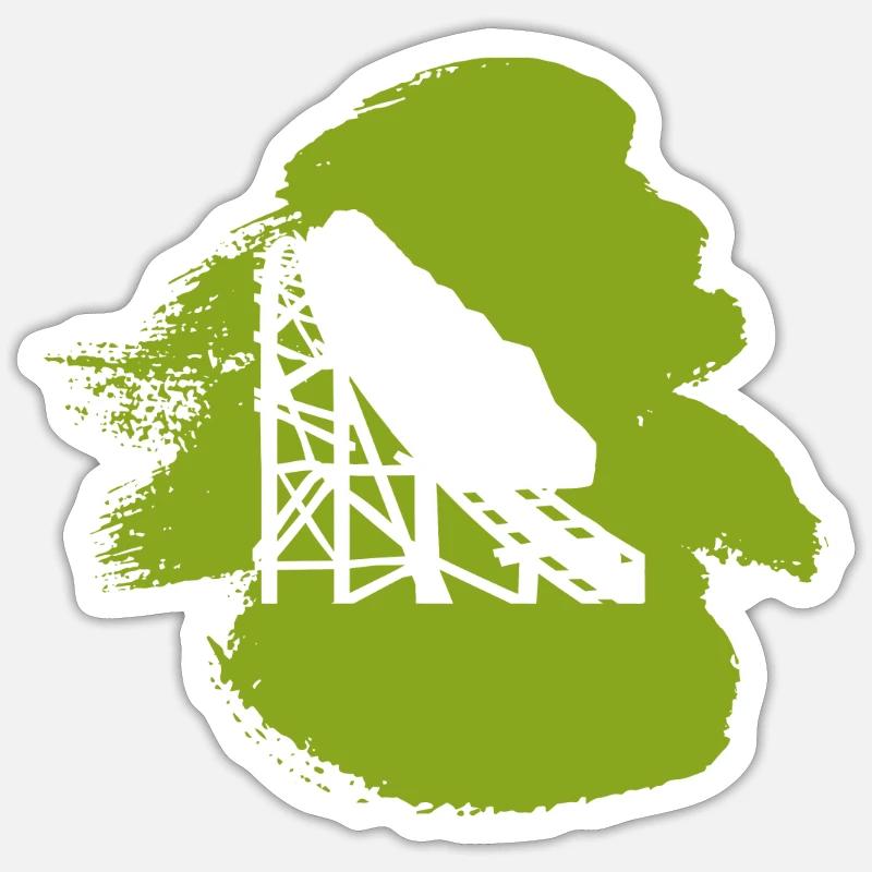 Roller coaster funfair Lukas - Sticker size S (10 x 10 cm) - white matte