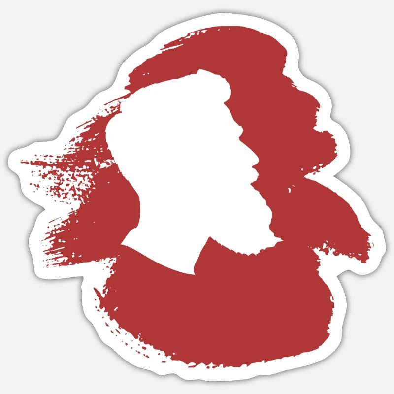 Bart Gentleman Baertig - Sticker taille S (10 x 10 cm) - blanc mat