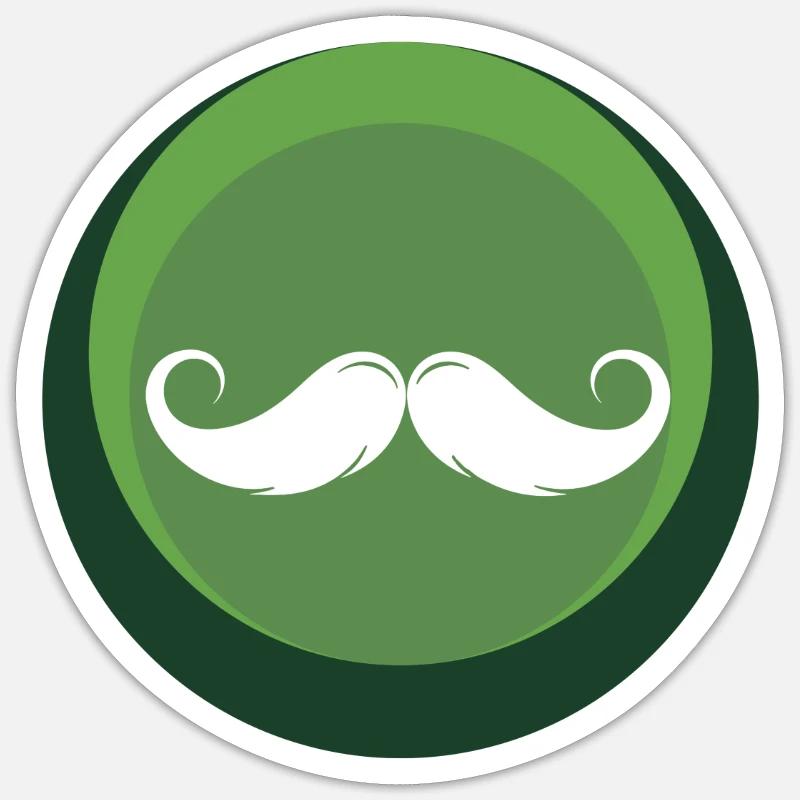 Schnurrbart Bart Hipster Sticker Größe S (10 x 10 cm)