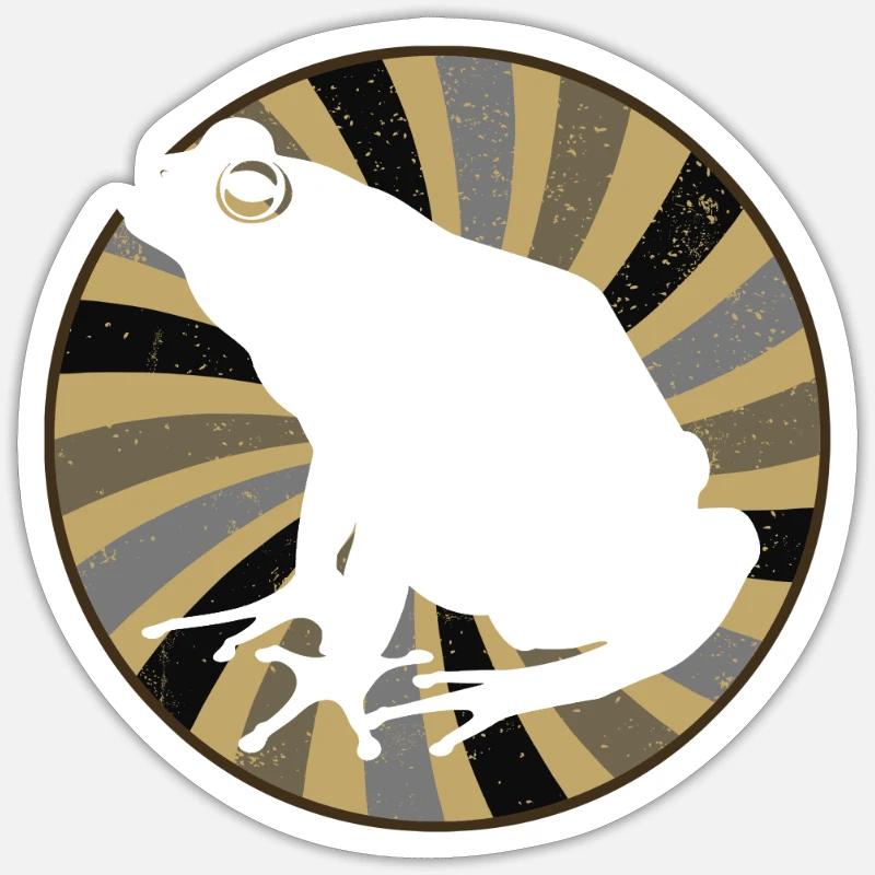 Quark grenouille - Sticker taille S (10 x 10 cm) - blanc mat