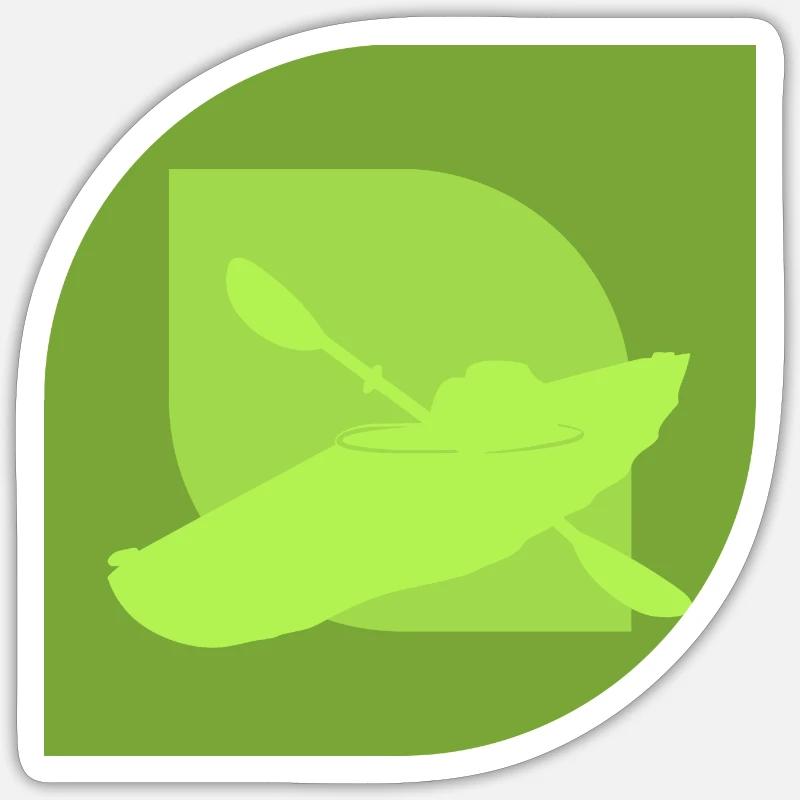 Kayaking Rowing Whitewater - Sticker size S (10 x 10 cm) - white matte