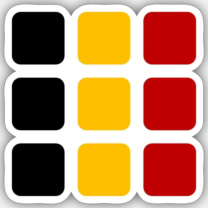 Drapeau (vertical) Carrés VECTOR Sticker taille S (10 x 10 cm)