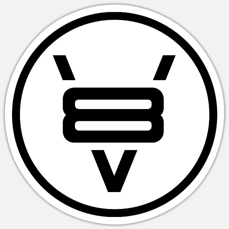 v8 Engine Power Sticker size S (10 x 10 cm)