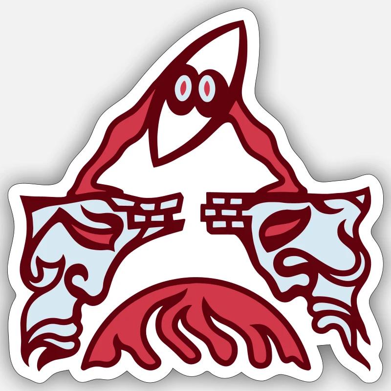 Le différend. Conflit sur un vieux pont. Sticker taille S (10 x 10 cm)