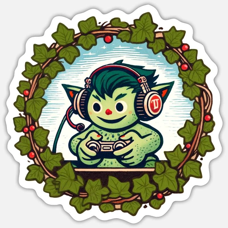 Videospiel-Goblin Sticker Größe S (10 x 10 cm)